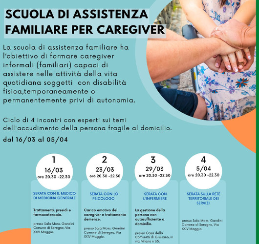 Scuola di Assistenza Familiare per Caregiver nell’Ambito di Seregno