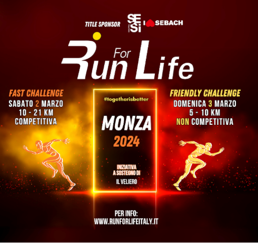 Monza, 23 marzo 2024 torna la “Gruppo Sesi Sebach Run for life” CSV
